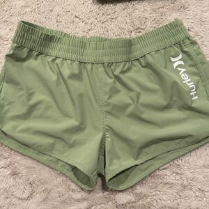 Hurley Women's Athletic Shorts in Light Green